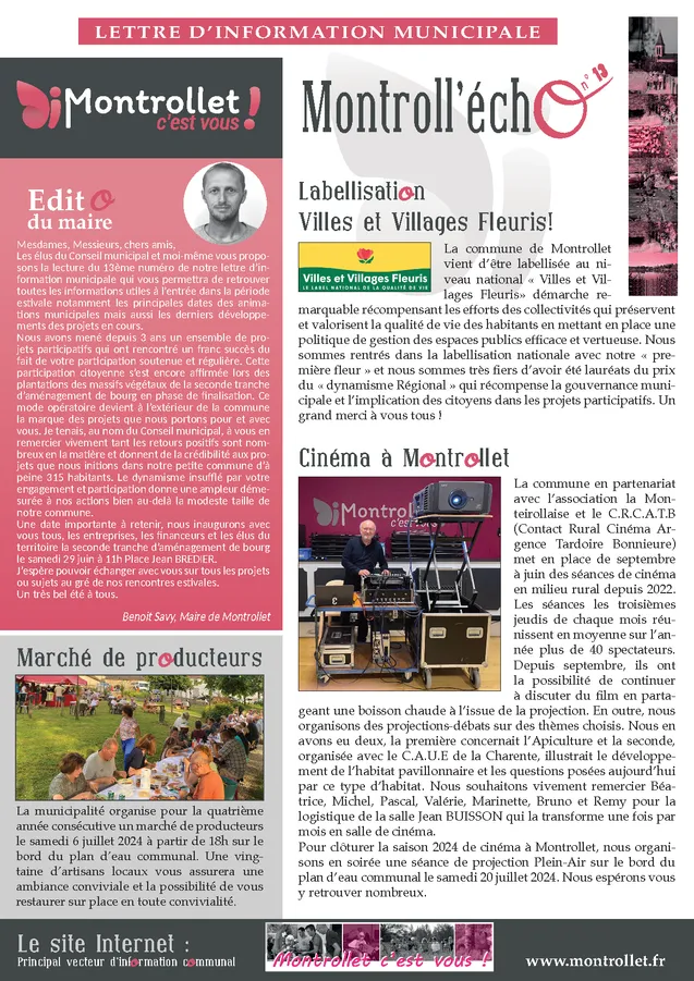 Couverture — Montroll’Écho n° 13