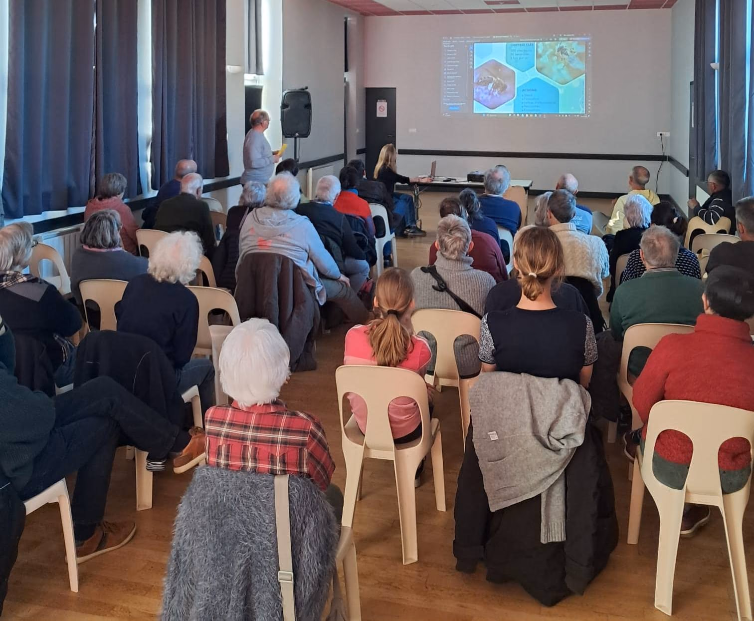 Le public venu assister à la présentation