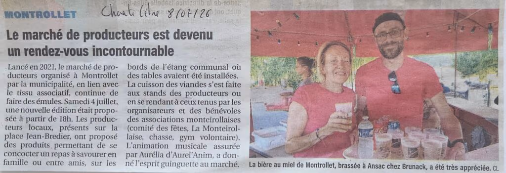 Coupure de Charente Libre du 8 juillet 2026 : « Le marché de producteurs est devenu un rendez-vous incontournable »