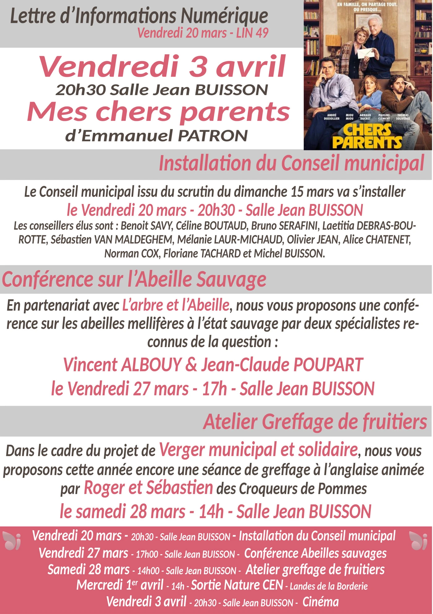 Lettre d’informations numérique