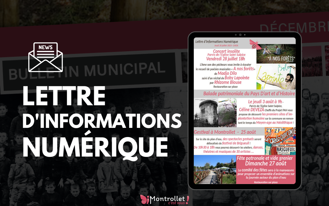 Lettre informations numérique : 20 mars 2026